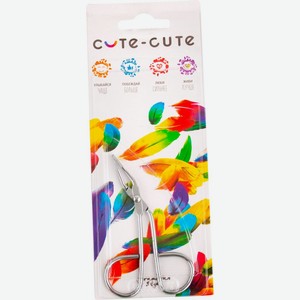 Пинцет-ножницы CUTE-CUTE д/коррекции бровей, серебро, Корея