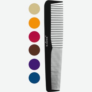Гребень KAIZER пластик., без ручки, двойной, цвет ассорти, Китай