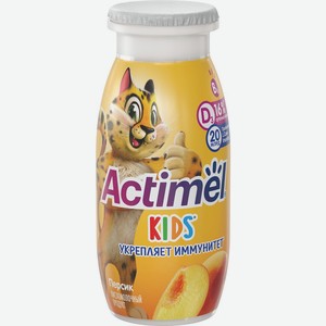 Продукт кисломолочный ACTIMEL Персик детский 1,5% без змж, Россия, 95 г