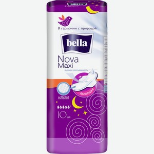 Прокладки BELLA Nova Maxi softiplait air, Россия, 10 шт