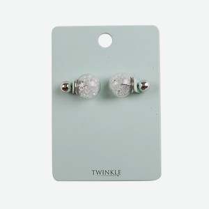 TWINKLE Серьги Silver Rounds, 1 пара