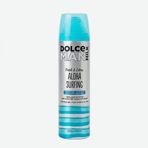 DOLCE MILK Гель для бритья для чувствительной кожи Алоха Серфинг Man Aloha Surfing Shaving Gel, 200 мл