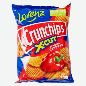 Чипсы картофельные рифленые Crunchips. X-Cut со вкусом папри
