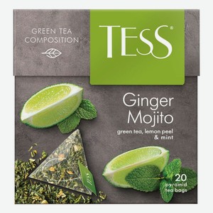 Чай зеленый Tess Ginger Mojito 20х1.8г, 20 шт