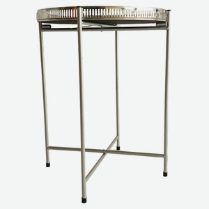 Стол журнальный серебряный, 35x35x47 см