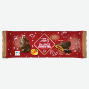 Печенье Lambertz Рождественская Елка с абрикосовой начинкой в молочном шоколаде, 225 г
