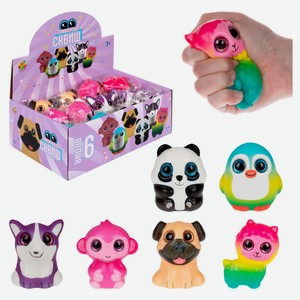 Игрушка-антистресс 1TOY Сквиш глазастый животные, 1 шт в ассортименте