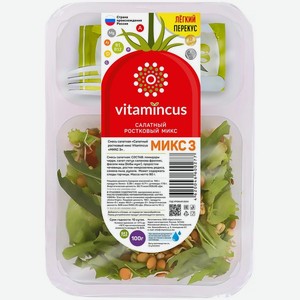 Смесь салатная Vitamincus Салатный ростковый Микс 3 100г, 1 шт