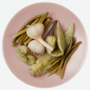 Ассорти овощное Гурме соленое перец-чеснок-черемша 400г, 400 г