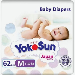 Подгузники Yokosun M (5-10кг) 62шт, 62 шт