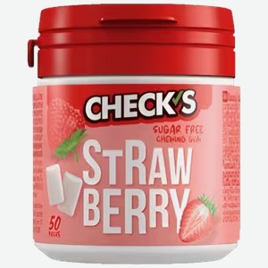 Жевательная резинка Check’s Strawberry без сахара 50 подушечек 70 г