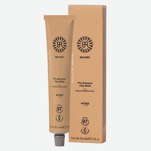 BULBS&ROOTS Глиняная маска для волос перед мытьем головы с экстрактом тыквы, веган Clay Mask Pre-shampoo, 100 мл