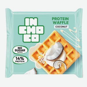 Вафля Inchoco протеиновая Кокос, 35 г