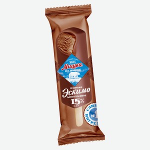 Мороженое пломбир «Мишка на полюсе» Эскимо шоколадное в горячем шоколаде 15%, 65 г