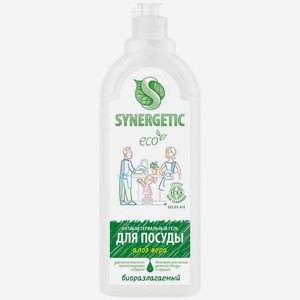 Средство для мытья посуды Synergetic с ароматом алоэ биоразлагаемое, 1л, 1 л