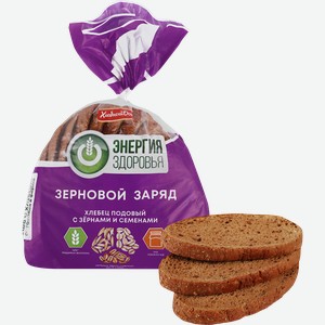 Хлебец подовый ЭНЕРГИЯ ЗДОРОВЬЯ с зернами и семенами, в нарезке, 300г