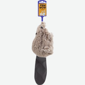 Игрушка для собак PAW WOW Бобр шуршащая с пищалкой 36см