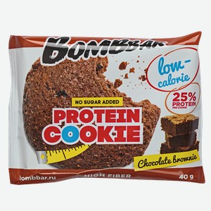 Печенье BOMBBAR Шоколадный брауни неглазированное, 40г