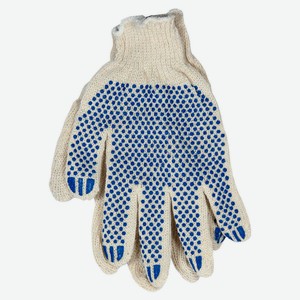 Перчатки хлопчатобумажные с ПВХ покрытием белые