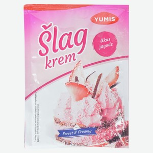 Сливки для взбивания Yumis сухие клубничные, 60 г