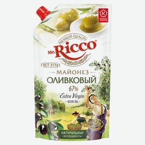 Майонез Mr.Ricco оливковый 67% 375г/400мл д/п