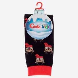 Носки детские новогодние Conte Kids черные, р.16-18