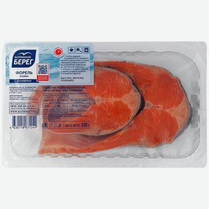 Форель Балтийский берег стейки охлажденная 300г, 300 г