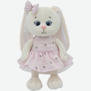 Игрушка мягкая KULT TOYS Зайка Мия в платье, цвет меха-молочный, 20см