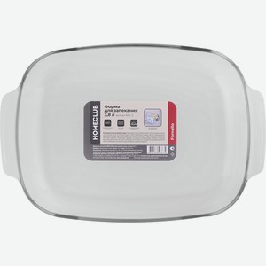 Форма для запекания HOMECLUB Fornello 38x25х6,5см, прямоугольная, жаропрочное стекло, Арт. RGC-5 3,8л