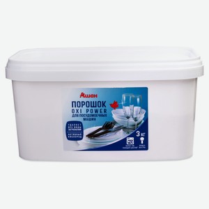 Порошок для посудомоечных машин АШАН Красная птица Oxi Power, 3 кг