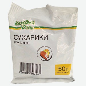 Сухарики ржаные «Каждый День» сыр и семга, 50 г