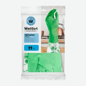 Перчатки Wellfort латекс с хлопковым напылением в ассортименте