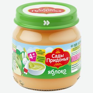 САДЫ ПРИДОНЬЯ Пюре яблоко с 4мес 80г ст/бан(СадыПр):12
