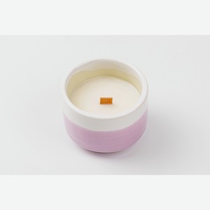 Свеча соевая в керамической чаше. Запах  Сирень  1 шт