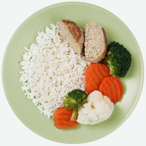 Котлета из трески с рисом и овощами Рестория Шеф 250г, 250 г