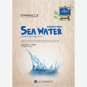 Маска S+MIRACLE Sea Water Essence Mask с морской водой тканевая для лица 25г, 1 шт