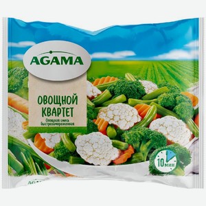 Смесь овощная Agama Овощной Квартет замороженная 400г, 400 г