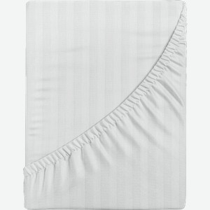 Простынь Verossa Stripe на резинке белая 140*200см