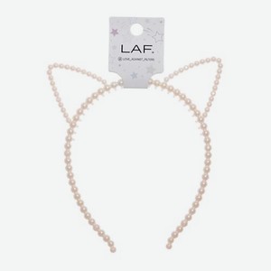 Ободок детский ушки с перламутровым жемчугом LAF в ассортименте
