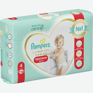 Подгузники-трусики Pampers Premium Care Pants размер 4 9-15кг 38шт., 38 шт