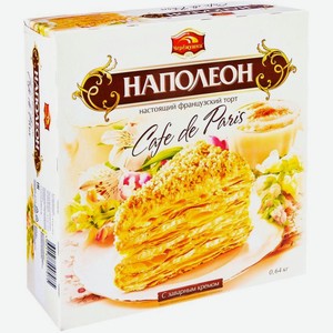 Торт слоеный Черемушки Наполеон 640г, 640 г
