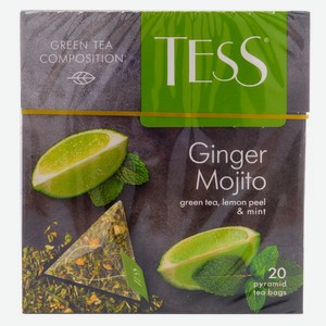 Чай Тесс Зеленый Джинджа Мохито 20 Пак Пирамидка