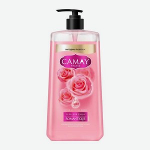 Гель для душа с ароматом французской розы Romantique Camay 1л