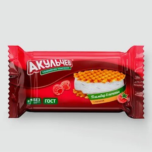 Мороженое пломбир «Акульчев» с малиной, 80 г