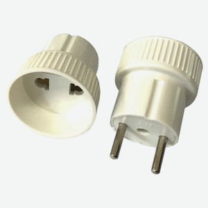 Адаптер переходник duwi европейская вилка 6A 230В 1300Вт IP20 белый