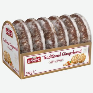 Пряники Henry Lambertz на тонкой вафле в глазури, 200г