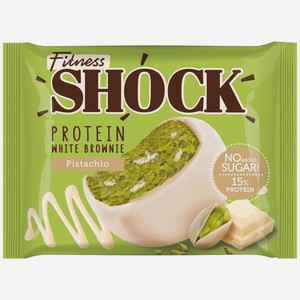 Брауни Fitness Shock белый шоколад и фисташка, 50г