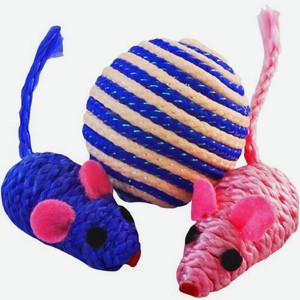 Набор Triol из 3-х игрушек для кошек в ассортименте