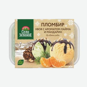 БЗМЖ Мороженое пломбир Село Зеленое хвоя с ароматом лайма и