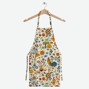 Фартук «Лен Наш» Петухи без кармана, 60х70 см